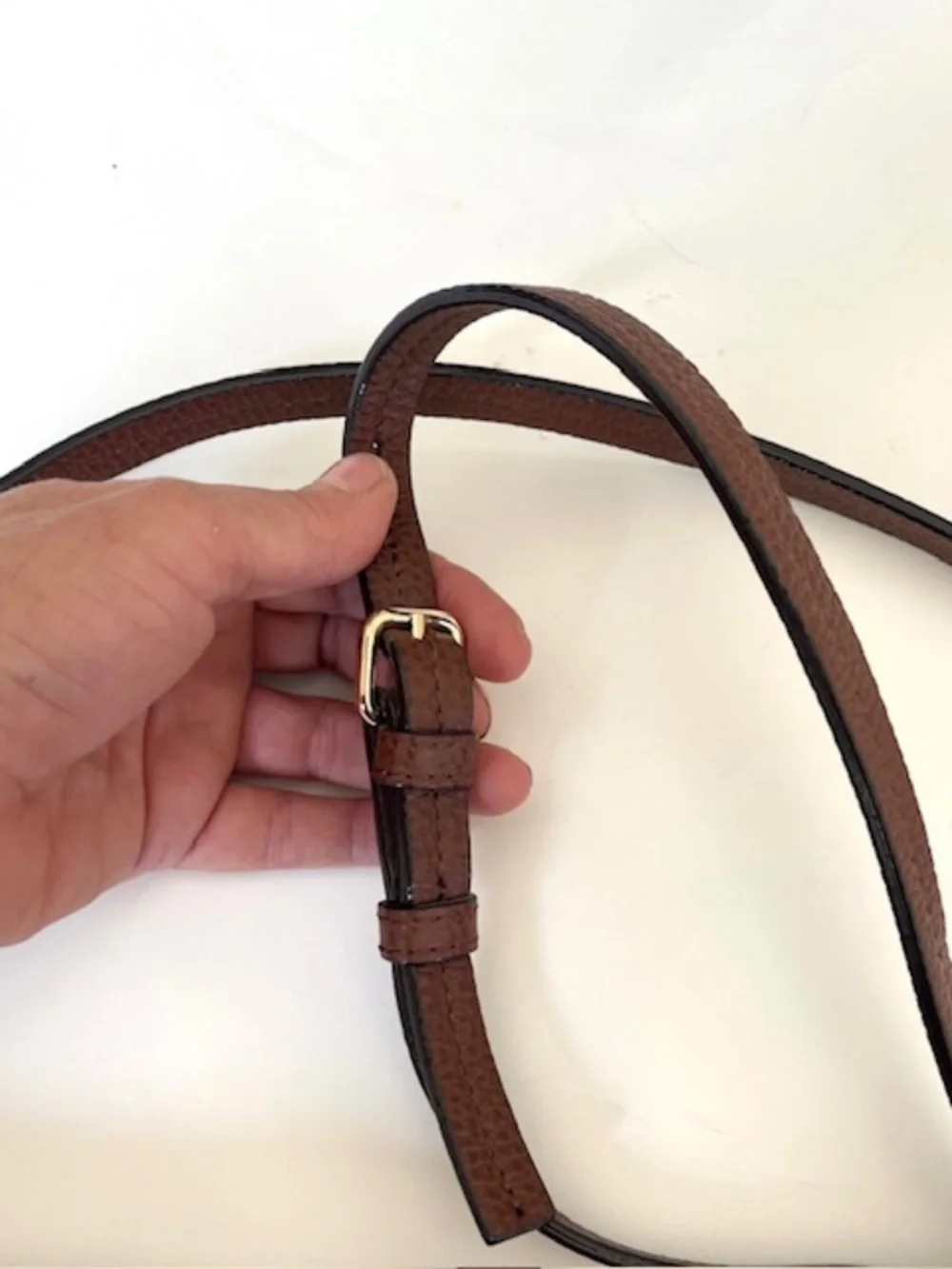 Nordstrom Chocolate Brown Pebbled Leather Crossbody Bag